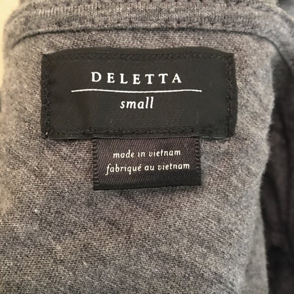 Deletta Anthropologie Gray Ruffle Top - Small - Picture 5 of 5